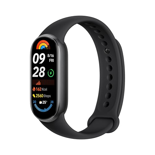 Wasserdichtes Fitness Armband mit AMOLED-Display, Sp02-Tracking, Schlaf- & Herzfrequenzmesser und Mi Fit App.