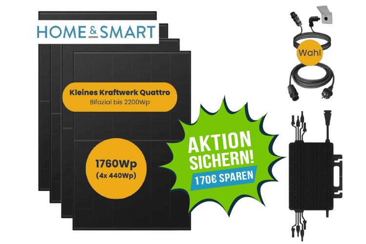 Die Balkonkraftwerk von Kleines Kraftwerk ist erhältlich im exklusiven Home&Smart Deal