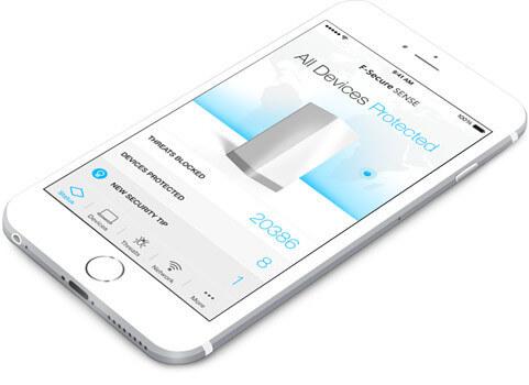Visualizzazione sull'app iOS di F-Secure Sense