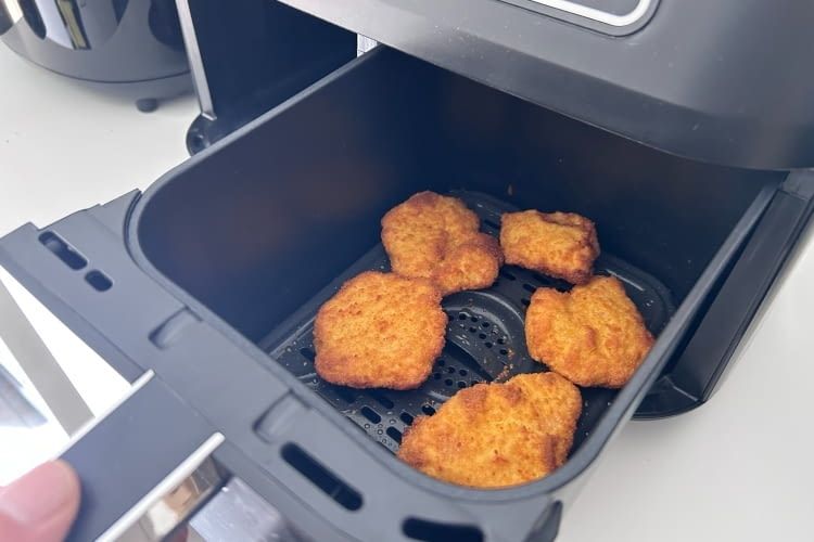 Die Schnitzel wurden schön knusprig und blieben innen trotzdem saftig