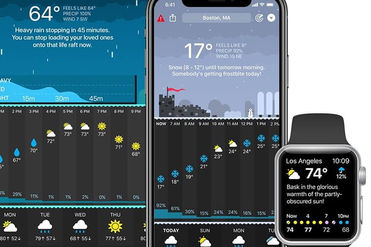 carrot weather wont show up on apple watch