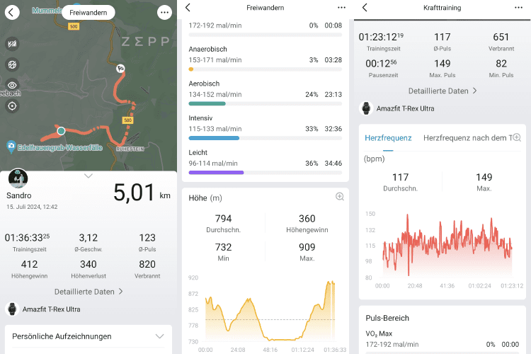 In der App lässt sich der Trainingsfortschritt sehr gut nachverfolgen